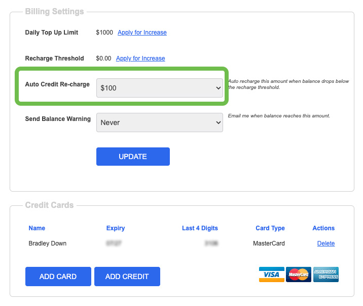 Billing - Auto Recharge