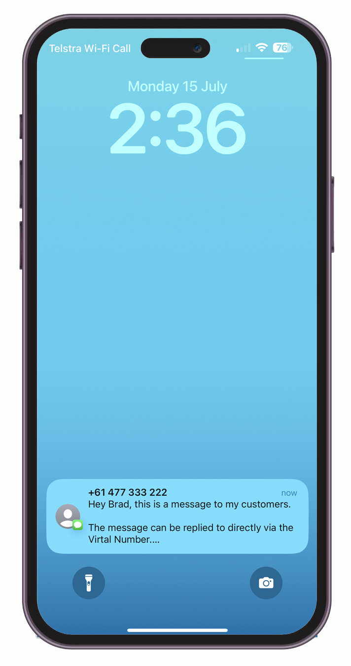 Iphone VMN Sender